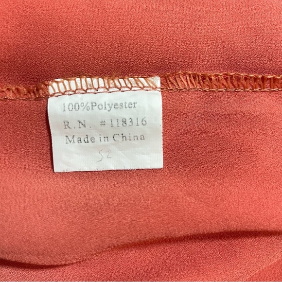 Glam Dollz Orange Studded Collar High Low Top size XL - Picture 11 of 14